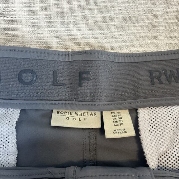 Rorie Whelan Men's Golf Shorts Size 38 Gray RW Golf Quick Dry - Picture 2 of 4
